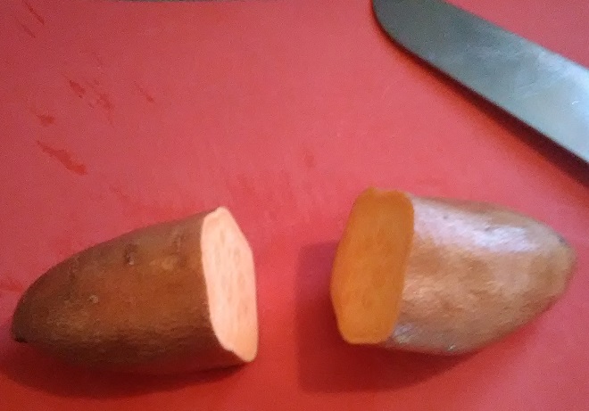chopped sweet potato